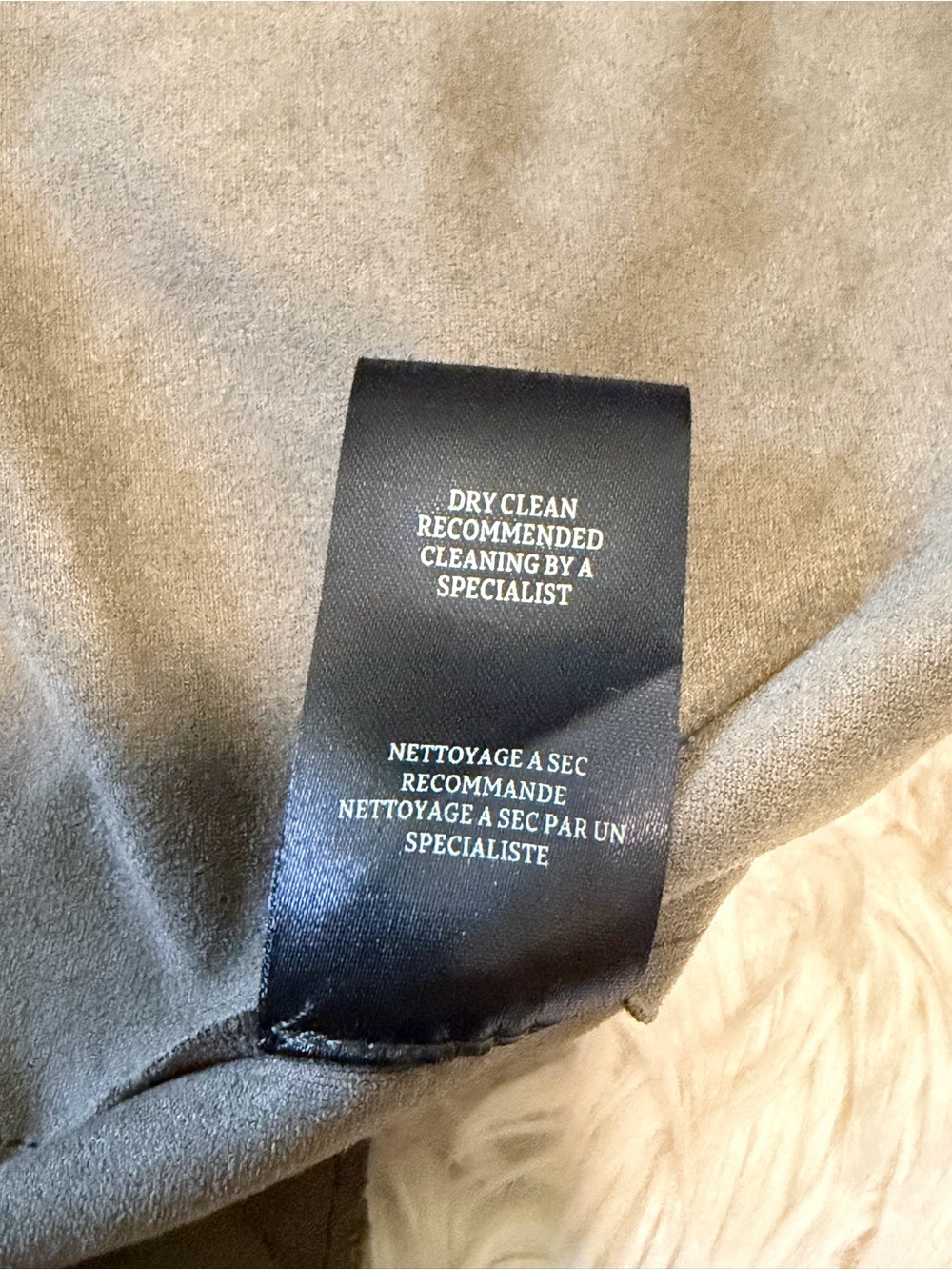 BLANK NYC Drape Front Faux Suede Jacket in Olive Green - Size Small - Picture 7 of 7